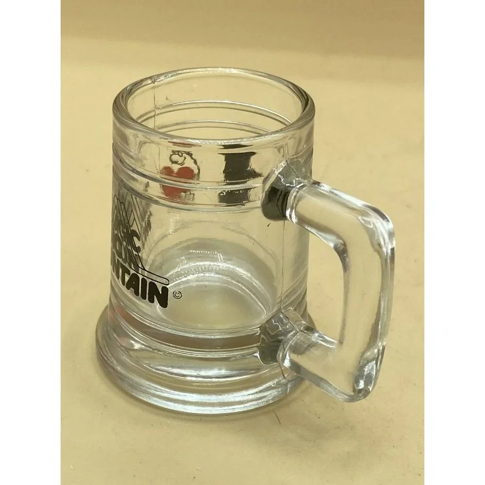 Six Flags Magic Mountain CA Amusement Park Clear Glass Shot Glass Mini Stein